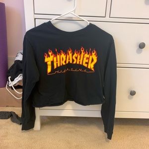 THRASHER cropped long sleeve